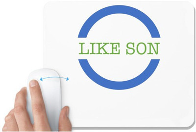UDNAG White Mousepad 'Son Daughter | Like Son' for Computer / PC / Laptop [230 x 200 x 5mm] Non Slip Base Mousepad(White)