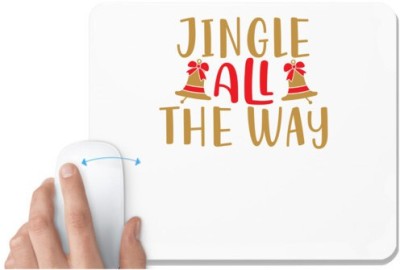 UDNAG White Mousepad 'Christmas Santa | Jingle all the way' for Computer / PC / Laptop [230 x 200 x 5mm] Mousepad(White)