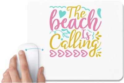 UDNAG White Mousepad 'Beach | The beach is calling' for Computer / PC / Laptop [230 x 200 x 5mm] Mousepad(White)
