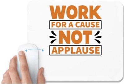 UDNAG White Mousepad 'Work for' for Computer / PC / Laptop [230 x 200 x 5mm] Mousepad(White)