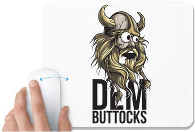 UDNAG White Mousepad 'Vikings | DEM buttocks' for Computer / PC / Laptop [230 x 200 x 5mm] Mousepad(White)