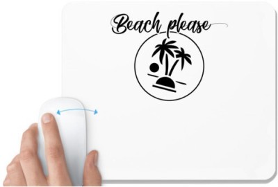 UDNAG White Mousepad 'Summer | Beach please' for Computer / PC / Laptop [230 x 200 x 5mm] Mousepad(White)