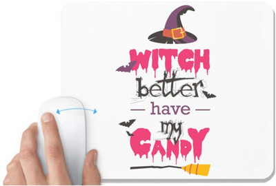 UDNAG White Mousepad 'Joker Candy | Witch better have my candy' for Computer / PC / Laptop [230 x 200 x 5mm] Mousepad(White)