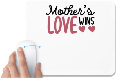 UDNAG White Mousepad 'MOTHER'S LOVE WINS' for Computer / PC / Laptop [230 x 200 x 5mm] Mousepad(White)