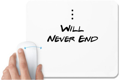 UDNAG White Mousepad 'Couple | Will never end' for Computer / PC / Laptop [230 x 200 x 5mm] Non Slip Base Mousepad(White)