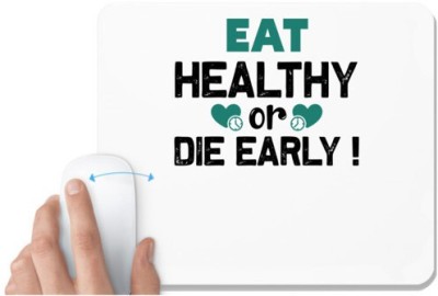 UDNAG White Mousepad 'Food | Eat healthy' for Computer / PC / Laptop [230 x 200 x 5mm] Mousepad(White)