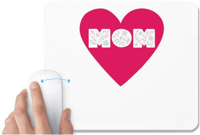 UDNAG White Mousepad 'MOM' for Computer / PC / Laptop [230 x 200 x 5mm] Non Slip Base Mousepad(White)