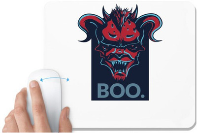 UDNAG White Mousepad 'Death | Boo' for Computer / PC / Laptop [230 x 200 x 5mm] Mousepad(White)
