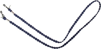 VIVID Unisex Eyeglass Elastic Nylon Mask Chain Ethnic Style Spectacle Chain Lanyard String for Eyewear Frames, Specs, Reading Glasses, Sunglasses, Goggles and Eyeglasses Chain (CH - 222 (Dark Blue) Fabric Chain