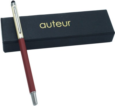 auteur Hera Super Slim Red Color with Stylus, Metal Body, Fine Point, Luxury Roller Ball Pen(Blue)