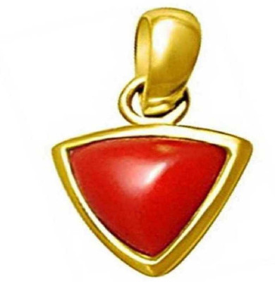 Chopra Gems Coral (Munga) Pendant Original Certified Gemstone Pendant/Locket For Women/Men Gold-plated Stone Pendant