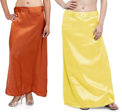 Guddan GD-1103-Copper-Yellow Pure Satin Petticoat(Free)