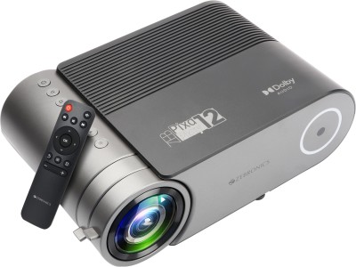 ZEBRONICS Zeb-PixaPlay 12 (4400 lm / 1 Speaker / Remote Controller) Projector(Black)