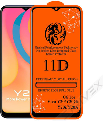 Vingajoy Edge To Edge Tempered Glass for VIVO Y20A(Pack of 1)