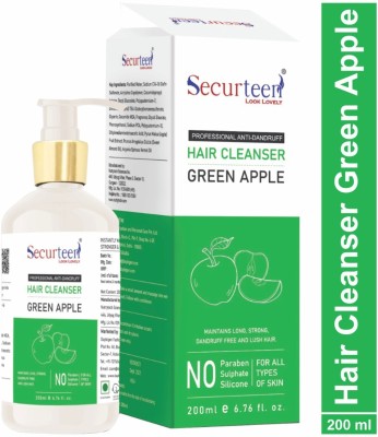 Securteen Green Apple Cider Shampoo with Green Apple, Kernel oil & Almond oil for Long & Strong Dandruff Free Hair(200 ml)