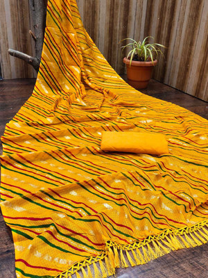 Kanooda Prints Woven Kota Doria Net Saree(Multicolor)