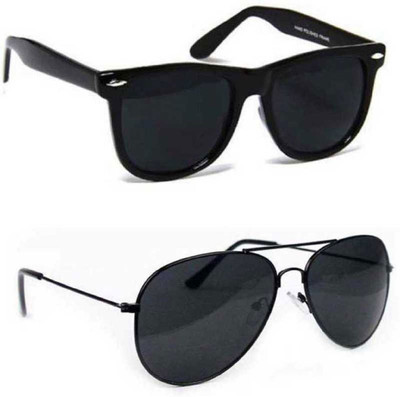 FINE Wayfarer Sunglasses(For Men & Women, Black)