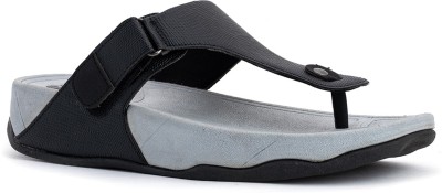 Khadim's Men Flip Flops(Black , 8)