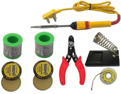 Electrosmart Pack of 8 Basic Soldering Iron Kit 25 W 25 W Temperature Controlled(Pointed Tip)