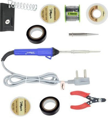 Electrosmart BASIC SOLDERING IRON KIT 25 W Simple(Pack of 10) 0 W Temperature Controlled(Flat Tip)