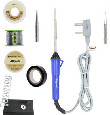 Electrosmart Pack of 8. Basic Soldering Iron Kit 25 W 25 W Temperature Controlled(Pointed Tip)