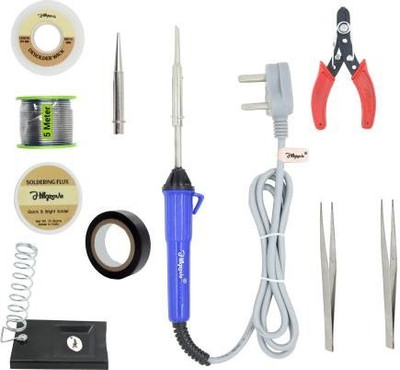 Electrosmart Electric soldering Iron complete set 25 W Simple(pack of 10) 0 W Temperature Controlled(Flat Tip)
