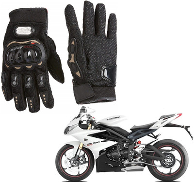AuTO ADDiCT PRO BIKER GLOVES BLACK FOR TRIUMPH DAYTONA Riding Gloves(Black)