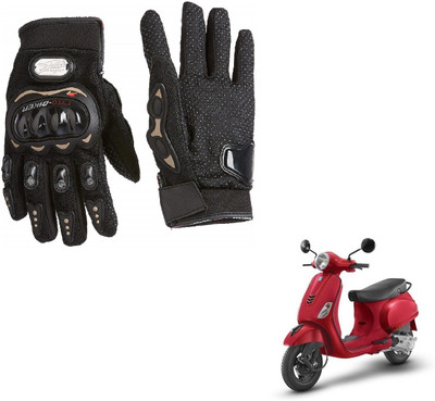 AuTO ADDiCT PRO BIKER GLOVES BLACK FOR VESPA URBAN CLUB 125 Riding Gloves(Black)
