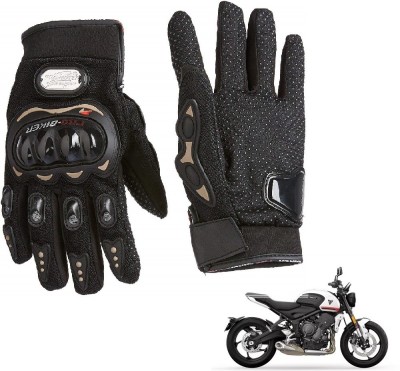 AuTO ADDiCT PRO BIKER GLOVES BLACK FOR TRIUMPH TRIDENT Riding Gloves(Black)