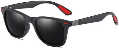 eyevy Retro Square, Wayfarer Sunglasses(For Men & Women, Black)
