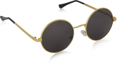 Yiweto Round, Sports Sunglasses(For Men & Women, Black)