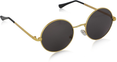 Yiweto Round, Sports Sunglasses(For Men & Women, Black)