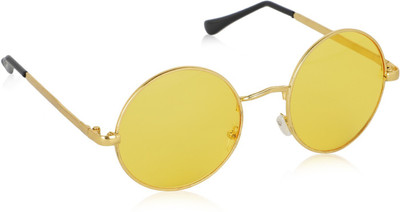 Yiweto Round, Sports Sunglasses(For Men & Women, Yellow)
