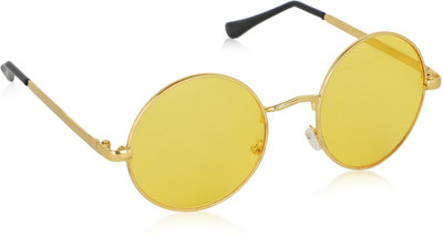 Yiweto Round, Sports Sunglasses(For Men & Women, Yellow)