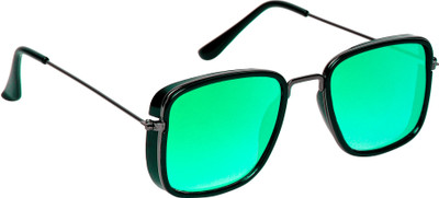 TheWhoop Retro Square Sunglasses(For Men & Women, Green)