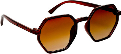 TheWhoop Round Sunglasses(For Men & Women, Brown)