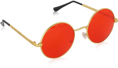 Alchiko Round, Sports Sunglasses(For Men & Women, Red)