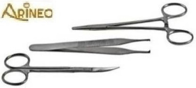 ARINEO Set Of 3 Pieces(needle holder,dissecting forceps )PACK OF 2 Fixation Forceps