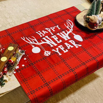 Little Surprise Box Square Pack of 1 Table Placemat(Red, Cotton)