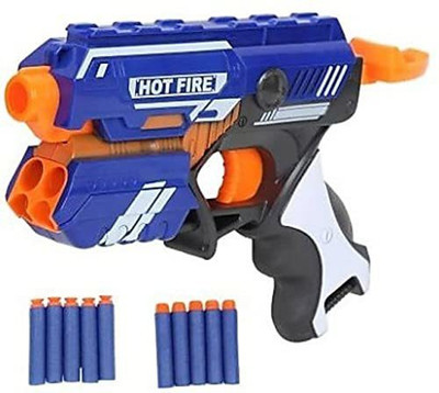 U.R.M. Enterprises Blaze Storm Gun Toys Soft Bullet Toys Gun for Kids with 10 Safe Soft Foam Bullets, Fun Target Shooting Blaze Storm Gun Toy Game for Boys Gift Guns & Darts(Blue)