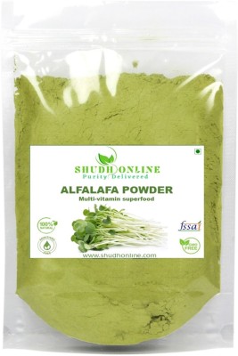 Shudh Online Alfalfa Grass Powder, Alfalfa Tonic (100% Pure, Green Superfood, High Chlorophyll)(100 g)
