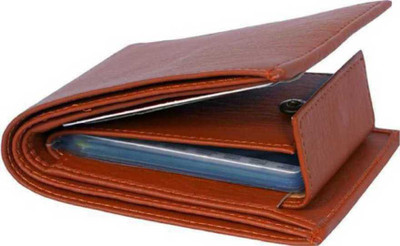 mnarf Men Tan Artificial Leather Card Holder(5 Card Slots)