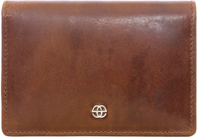 eske Men Casual, Formal Tan Genuine Leather Card Holder(8 Card Slots)