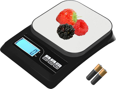 NIBBIN 10 Kg x 2 Gr. Weight Machine With Fast Response Sensor & 2 AA Batteries for Home Weighing Scale(Black)