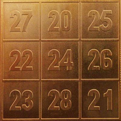 Memoir Pure Copper Metal Kubera Yantra Wealth and Prosperity with Numerical 72 Copper Yantra(Pack of 1)
