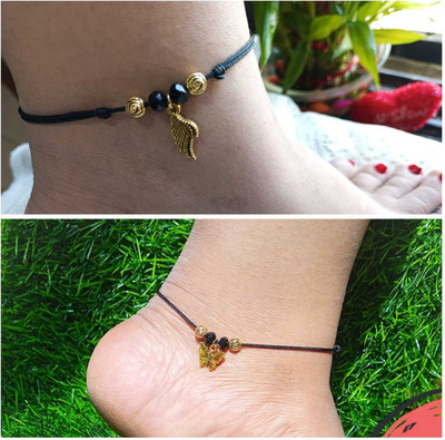 MS ENTERPRISE Brass Anklet(Pack of 2)