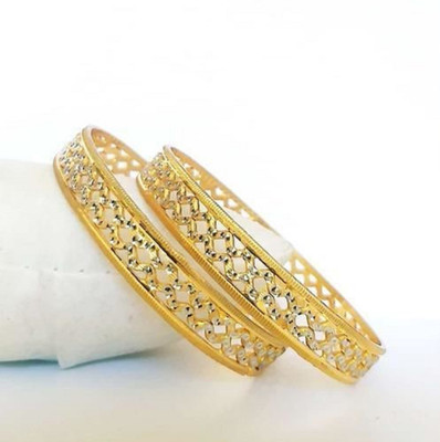 AARISAI Metal Gold-plated Bangle Set(Pack of 2)