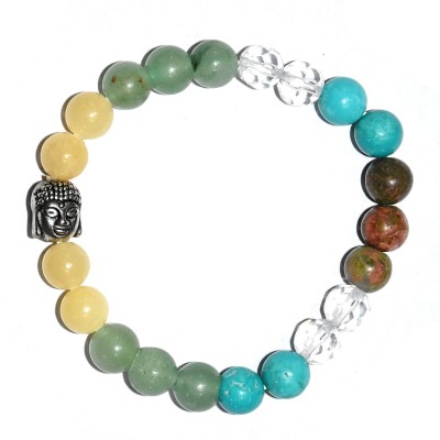 Reshamm Stone, Crystal Beads, Agate, Crystal, Turquoise, Quartz Bracelet