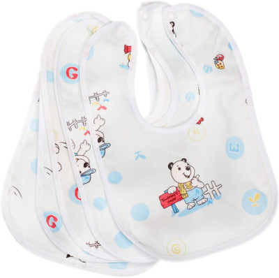 Shri Jain Grocery Baby Double Layered Waterproof Bibs(White)
