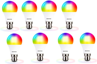 Brightstar 10 W Basic Decorative B22 LED Bulb(Multicolor, Pack of 8)
